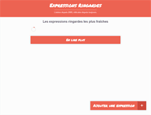 Tablet Screenshot of expressions-ringardes.com